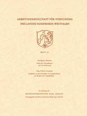 cover image of Stand der Enzymchemie und ihre Bedeutung. Ausschnitt aus der klinischen Carcinomforschung am Beispiel des Lungenkrebses
